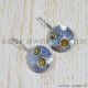 Citrine 925 Sterling Silver Earrings (SJWE-559)