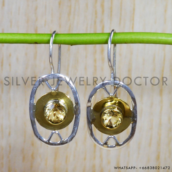 Citrine 925 Sterling Silver Earrings (SJWE-566) Citrine 925 Sterling Silver Earrings (SJWE-566)
