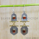 Carnelian 925 Sterling Silver Earrings (SJWE-571)