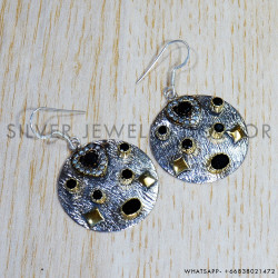 Black Onyx 925 Sterling Silver Earrings (SJWE-576)