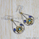 Blue Topaz 925 Sterling Silver Earrings (SJWE-577)