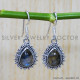Labradorite 925 Sterling Silver Earrings (SJWE-582)
