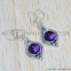 Amethyst 925 Sterling Silver Earrings (SJWE-592)