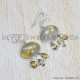 Golden Rutile 925 Sterling Silver Earrings (SJWE-602)