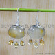 Golden Rutile 925 Sterling Silver Earrings (SJWE-602)