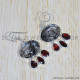 Black Rutile 925 Sterling Silver Earrings (SJWE-606)