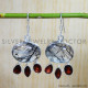 Black Rutile 925 Sterling Silver Earrings (SJWE-606)