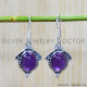Amethyst 925 Sterling Silver Earrings (SJWE-608)