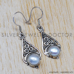 Pearl 925 Sterling Silver Earrings (SJWE-63)