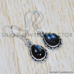 Labradorite 925 Sterling Silver Earrings (SJWE-633)