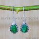 Emerald 925 Sterling Silver Earrings (SJWE-635)