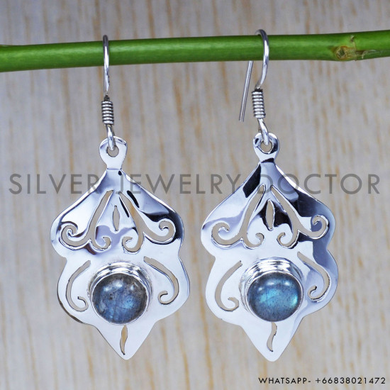Labradorite 925 Sterling Silver Earrings (SJWE-64) Labradorite 925 Sterling Silver Earrings (SJWE-64)