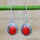 Coral 925 Sterling Silver Earrings (SJWE-643)