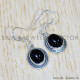 Black Onyx 925 Sterling Silver Earrings (SJWE-644)