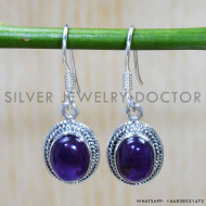Amethyst 925 Sterling Silver Earrings (SJWE-647) Amethyst 925 Sterling Silver Earrings (SJWE-647)
