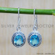 Blue Topaz 925 Sterling Silver Earrings (SJWE-654) Blue Topaz 925 Sterling Silver Earrings (SJWE-654)