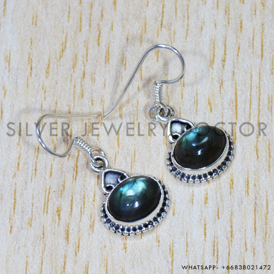 Labradorite 925 Sterling Silver Earrings (SJWE-664) Labradorite 925 Sterling Silver Earrings (SJWE-664)