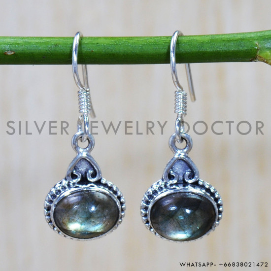 Labradorite 925 Sterling Silver Earrings (SJWE-664) Labradorite 925 Sterling Silver Earrings (SJWE-664)