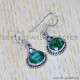 Emerald 925 Sterling Silver Earrings (SJWE-666) Emerald 925 Sterling Silver Earrings (SJWE-666)