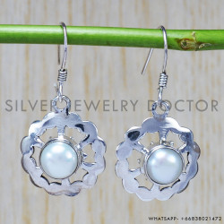 Pearl 925 Sterling Silver Earrings (SJWE-67)