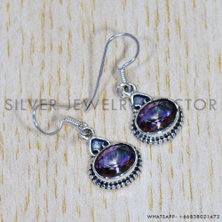 Mystic Topaz 925 Sterling Silver Earrings (SJWE-670)