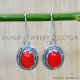 Coral 925 Sterling Silver Earrings (SJWE-676) Coral 925 Sterling Silver Earrings (SJWE-676)