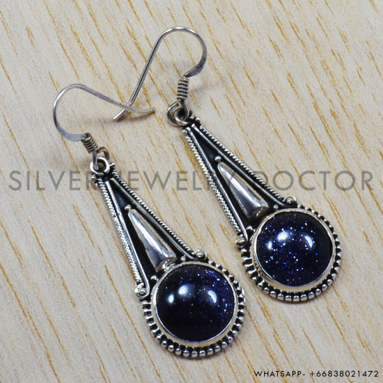 Lapis Lazuli 925 Sterling Silver Earrings (SJWE-68) Lapis Lazuli 925 Sterling Silver Earrings (SJWE-68)
