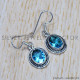 Blue Topaz 925 Sterling Silver Earrings (SJWE-685) Blue Topaz 925 Sterling Silver Earrings (SJWE-685)