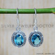 Blue Topaz 925 Sterling Silver Earrings (SJWE-685) Blue Topaz 925 Sterling Silver Earrings (SJWE-685)