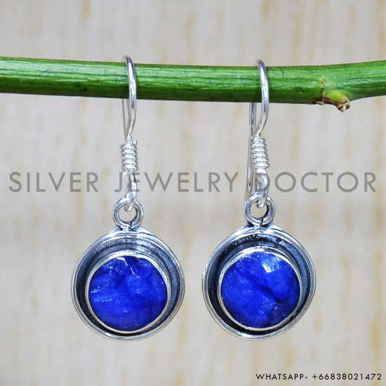 Sapphire 925 Sterling Silver Earrings (SJWE-690) Sapphire 925 Sterling Silver Earrings (SJWE-690)