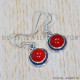 Coral 925 Sterling Silver Earrings (SJWE-692)