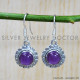 Amethyst 925 Sterling Silver Earrings (SJWE-705) Amethyst 925 Sterling Silver Earrings (SJWE-705)
