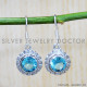 Blue Topaz 925 Sterling Silver Earrings (SJWE-716) Blue Topaz 925 Sterling Silver Earrings (SJWE-716)