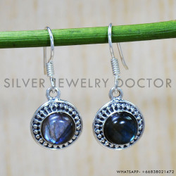 Labradorite 925 Sterling Silver Earrings (SJWE-720)
