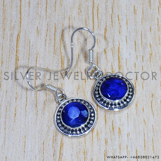 Sapphire 925 Sterling Silver Earrings (SJWE-730) Sapphire 925 Sterling Silver Earrings (SJWE-730)