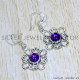 Amethyst 925 Sterling Silver Earrings (SJWE-736)