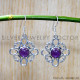 Amethyst 925 Sterling Silver Earrings (SJWE-736)