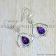 Amethyst 925 Sterling Silver Earrings (SJWE-738)