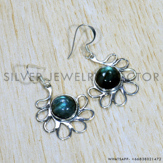 Labradorite 925 Sterling Silver Earrings (SJWE-745) Labradorite 925 Sterling Silver Earrings (SJWE-745)