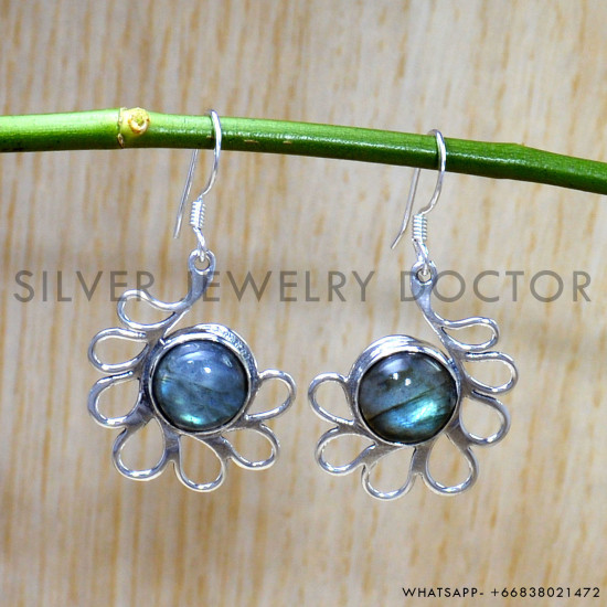 Labradorite 925 Sterling Silver Earrings (SJWE-745) Labradorite 925 Sterling Silver Earrings (SJWE-745)