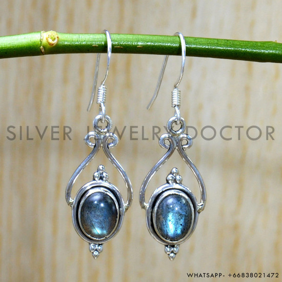 Labradorite 925 Sterling Silver Earrings (SJWE-749) Labradorite 925 Sterling Silver Earrings (SJWE-749)
