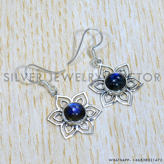 Labradorite 925 Sterling Silver Earrings (SJWE-759) Labradorite 925 Sterling Silver Earrings (SJWE-759)
