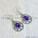 Amethyst 925 Sterling Silver Earrings (SJWE-764)