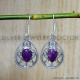 Amethyst 925 Sterling Silver Earrings (SJWE-764)