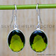Peridot 925 Sterling Silver Earrings (SJWE-766)