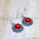 Coral 925 Sterling Silver Earrings (SJWE-769)