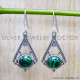 Malachite 925 Sterling Silver Earrings (SJWE-773)
