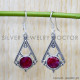 Ruby 925 Sterling Silver Earrings (SJWE-776)
