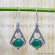 Green Onyx 925 Sterling Silver Earrings (SJWE-778)