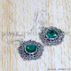 Emerald 925 Sterling Silver Earrings (SJWE-783)